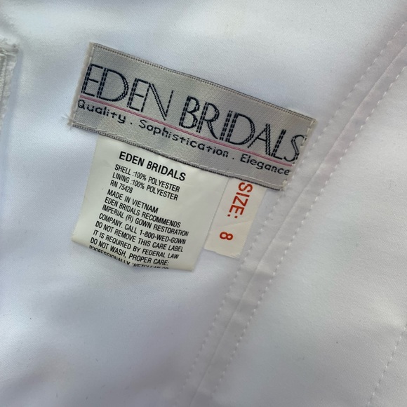 🚫SOLD🚫V-neck flowing boho White wedding gown sz 8 - Picture 8 of 9